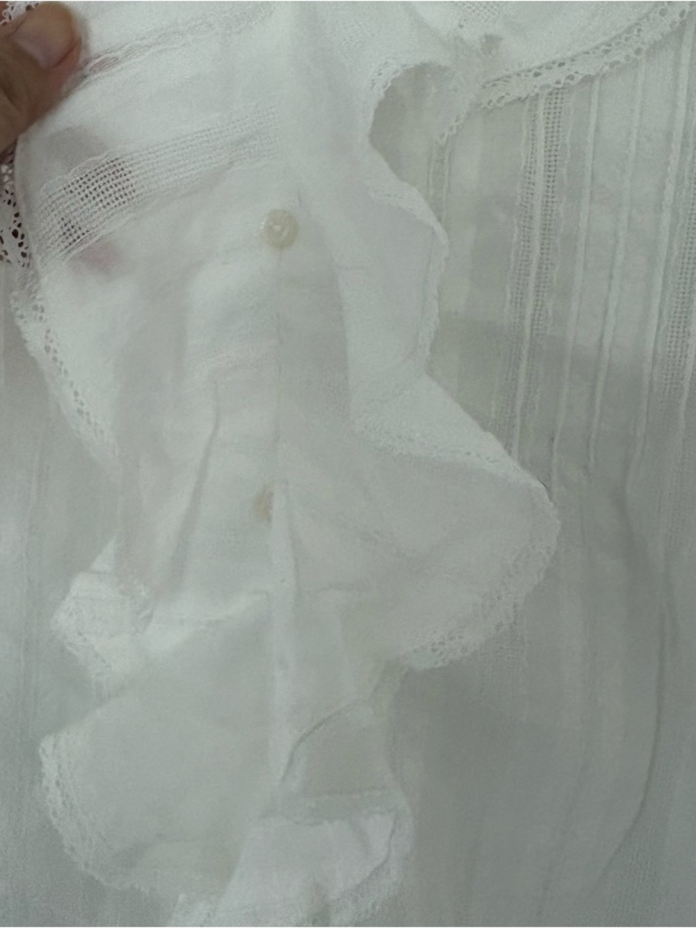 White Ruffle Blouse - Picture 6 of 6